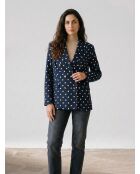 Blau/weiße Bloom Fluidjacke