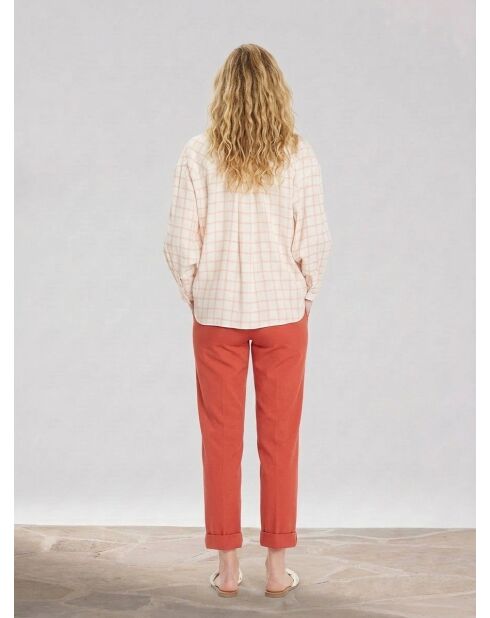 Camicia ampia in tartan multicolore Polly