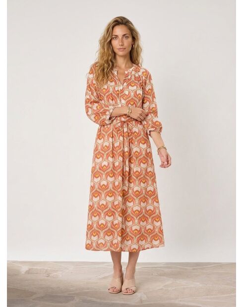 Orangefarbenes Kleid Ella