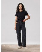 Schwarze Boyfriend-Jeans