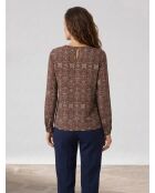Leandra bordeauxrode blouse
