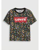 T-Shirt en Coton Graphic Varsity noir/multicolore