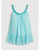 Wassergrünes Crinkle Top