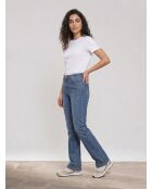 Mittelblaue Charm-Flare-Jeans mit hoher Taille