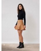 Jupe en Laine mélangée Gabardine camel