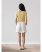 T-Shirt manches courtes Rayé Flame jaune