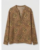 Beigefarbene Bluse Emra