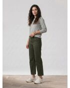 Jean wide-leg Georgia vert forêt