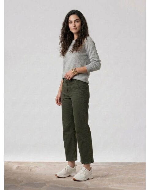 Jean wide-leg Georgia vert forêt