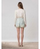 Shorts in seta stampata