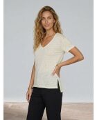 Cremefarbenes Lorelai T-Shirt aus 100% Leinen