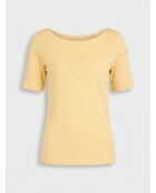 T-Shirt col bateau jaune