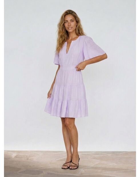 Vestido midi morado claro