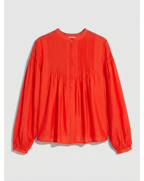Blusa rossa plissettata Gado