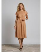 Rivelyn lockeres und fließendes taupefarbenes Kleid