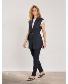 Gilet blazer sans manches bleu foncé