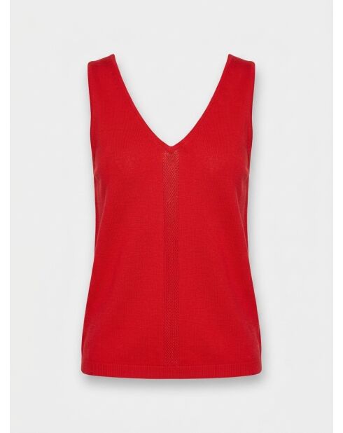 Top Juliette in cotone e cashmere con spalline sottili in ribes