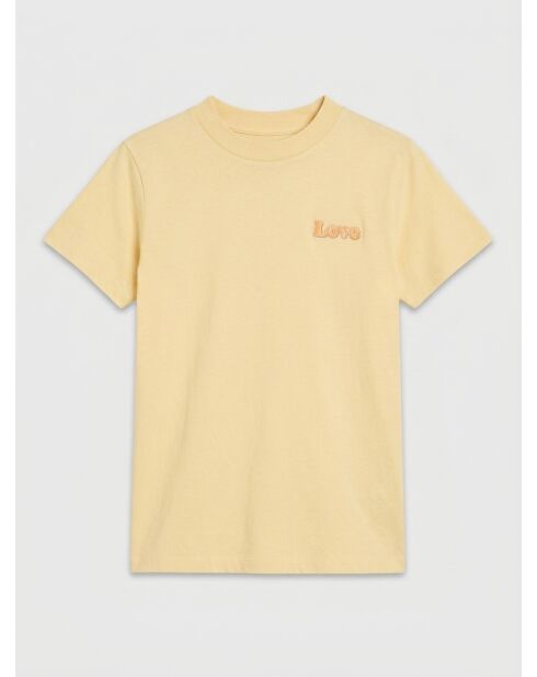 T-Shirt Love jaune clair