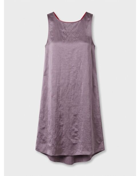 Saida lilafarbenes Kleid aus Leinenmischung
