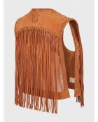 Sienna Lederjacke mit Fransen