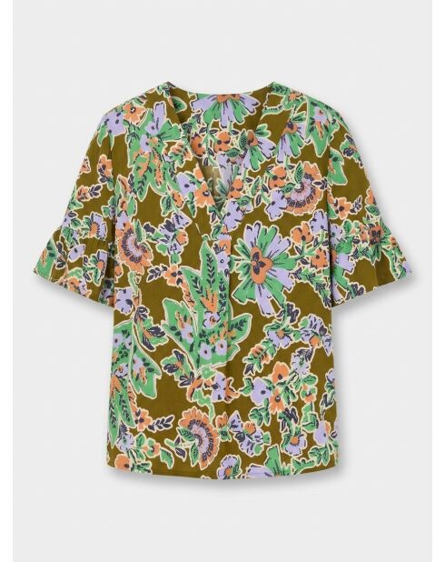 Rica veelkleurige top met bloemenprint