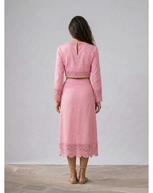 Rosafarbene Bluse Tevy