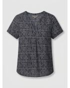 Blouse paisley imprimée bleu/blanc