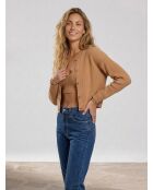 Blaue High Slim Straight Jeans der 70er Jahre