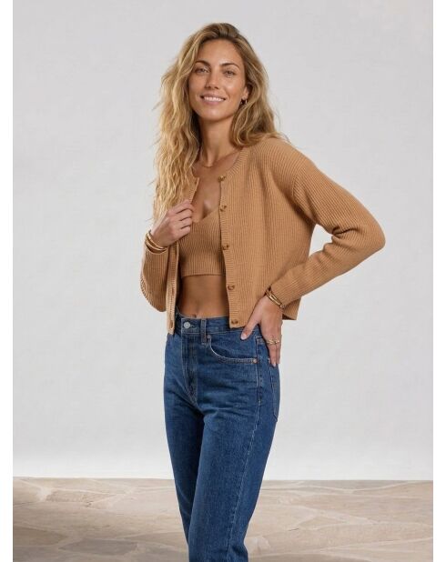 Blaue High Slim Straight Jeans der 70er Jahre