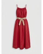Robe brillante en Lin mélangé Nahla fushia