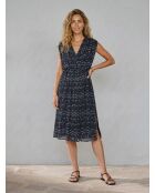 Vestido azul ondulado Josepha