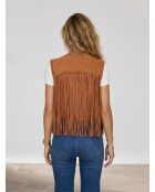Sienna Lederjacke mit Fransen