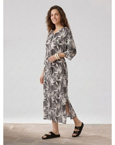 Palmenkleid Caylia aus Baumwolle und Leinen