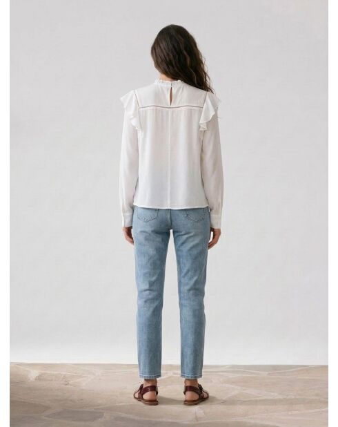 Blusa Luanna blanca/beige