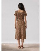 Milana Wickelrock mit braunem Tierprint