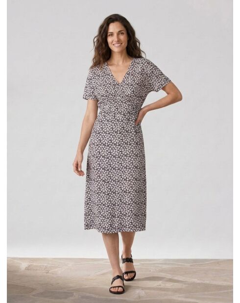 Martin Kleid mit elfenbeinfarbenem Fantasy-Print