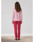 Parin Marin T-shirt van biologisch katoen ecru/roze