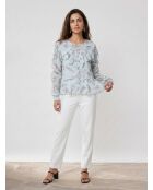 Glamour Fluid Bluse bedruckt fluid himmelblau
