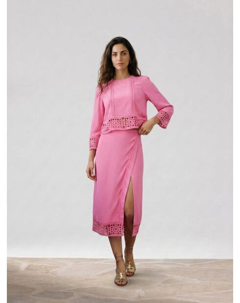 Rosafarbene Bluse Tevy