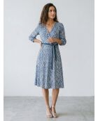 Königsblaues bedrucktes Kleid Carmela