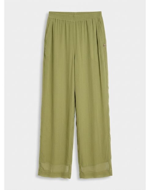 Mittelgrüne, weite und fließende Hose