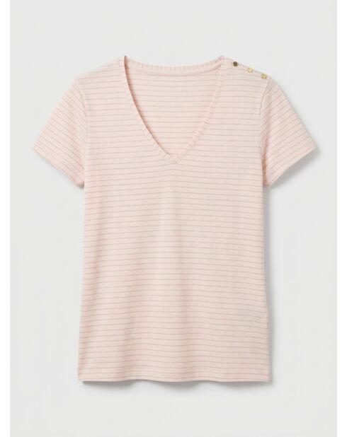 Camiseta Vanina de rayas rosas