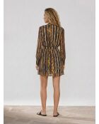 Zwart/gele koninkrijksjurk met print