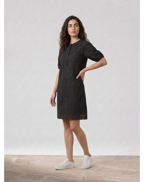 Anthrazitfarbenes Kleid Clementine