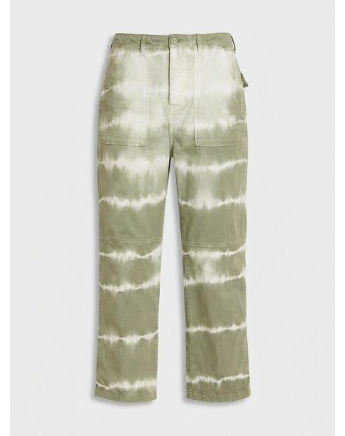Cargohose aus Gabardine Stretch Tanker Tye & Dye Safari/Ecru