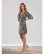 Oliza grün/mehrfarbiges Kleid