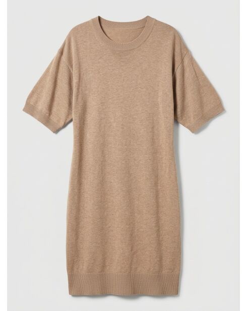 Robe pull cr beige