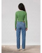Jean high loose Taper bleu
