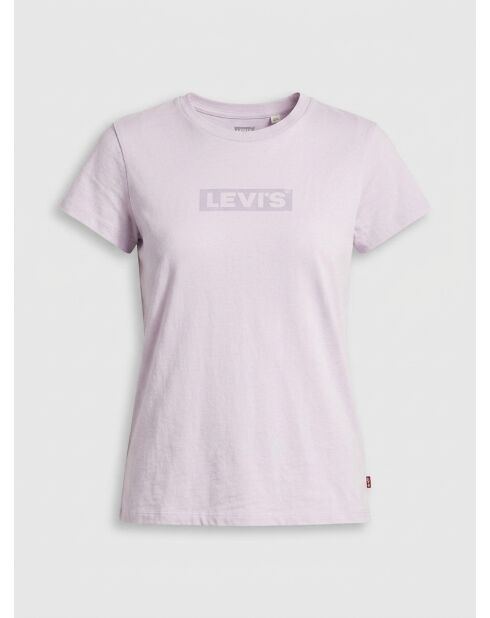 T-shirt tono su tono in cotone viola