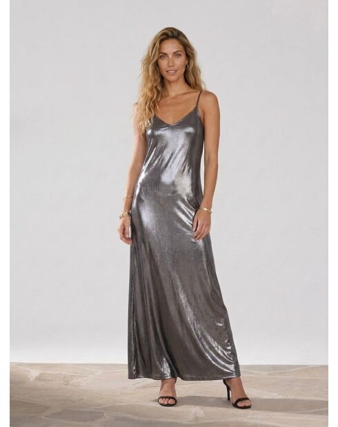 Silbernes Kleid Qarelli